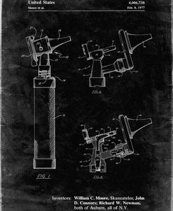 PP978-Black Grunge Otoscope Patent Print