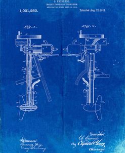 PP979-Faded Blueprint Otoscope Patent Print
