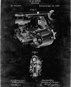 PP980-Black Grunge Owen Revolver Patent Art