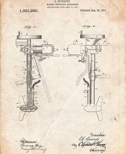 PP979-Vintage Parchment Otoscope Patent Print