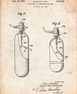 PP981-Vintage Parchment Oxygen Tank Poster