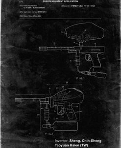 PP982-Black Grunge Paintball Gun Patent Art