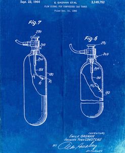 PP981-Faded Blueprint Oxygen Tank Poster