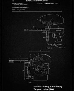 PP982-Vintage Black Paintball Gun Patent Art