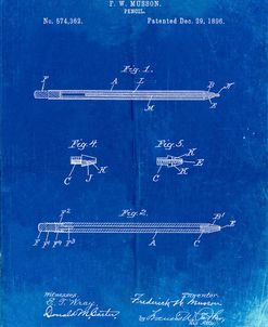 PP984-Faded Blueprint Pencil Patent Poster