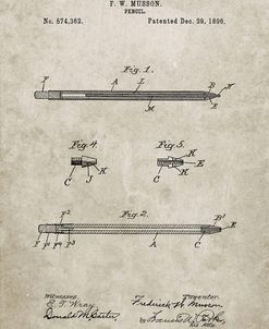 PP984-Sandstone Pencil Patent Poster