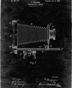 PP985-Black Grunge Photographic Camera Patent Poster