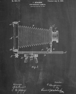 PP985-Chalkboard Photographic Camera Patent Poster