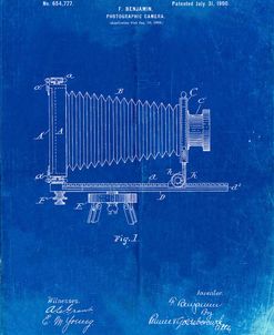 PP985-Faded Blueprint Photographic Camera Patent Poster