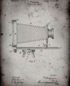 PP985-Faded Grey Photographic Camera Patent Poster