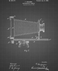 PP985-Black Grid Photographic Camera Patent Poster