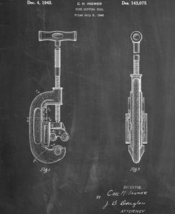 PP986-Chalkboard Pipe Cutting Tool Patent Poster