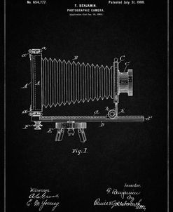 PP985-Vintage Black Photographic Camera Patent Poster