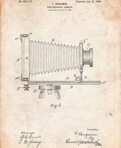 PP985-Vintage Parchment Photographic Camera Patent Poster