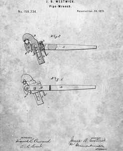 PP987-Slate Pipe Wrench Patent Wall Art Poster