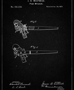 PP987-Vintage Black Pipe Wrench Patent Wall Art Poster