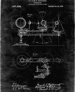 PP988-Black Grunge Planetarium 1909 Patent Poster
