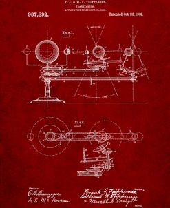 PP988-Burgundy Planetarium 1909 Patent Poster