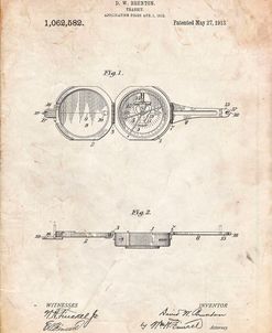 PP992-Vintage Parchment Pocket Transit Compass 1919 Patent Poster