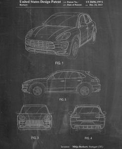 PP995-Chalkboard Porsche Cayenne Patent Poster