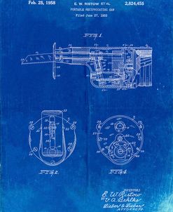 PP996-Faded Blueprint Portable Reciprocating Saw Poster