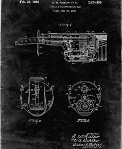 PP996-Black Grunge Portable Reciprocating Saw Poster