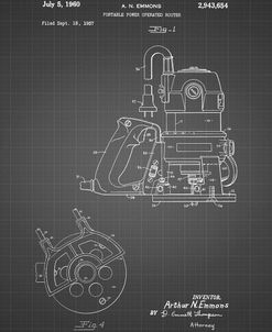 PP997-Black Grid Porter Cable Hand Router Patent Poster
