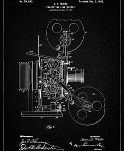 PP1000-Vintage Black Projecting Kinetoscope Patent Poster
