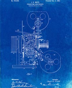 PP1000-Faded Blueprint Projecting Kinetoscope Patent Poster