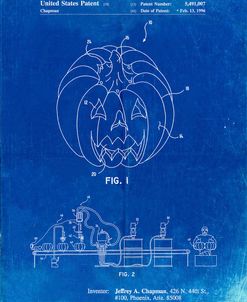 PP1003-Faded Blueprint Pumpkin Patent Poster