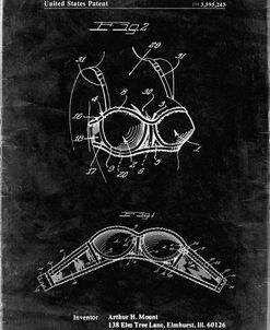 PP1004-Black Grunge Push-up Bra Patent Poster