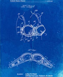 PP1004-Faded Blueprint Push-up Bra Patent Poster