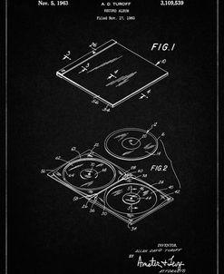 PP1008-Vintage Black Record Album Patent Poster