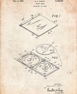 PP1008-Vintage Parchment Record Album Patent Poster