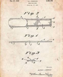 PP1010-Vintage Parchment Reed Patent Poster