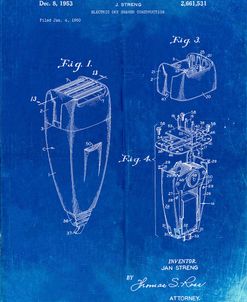 PP1011-Faded Blueprint Remington Electric Shaver Patent Poster