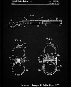 PP1012-Vintage Black Remington Shotgun Patent Print