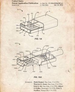 PP1013-Vintage Parchment Reversible USB Patent Poster