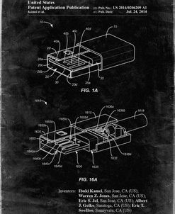 PP1013-Black Grunge Reversible USB Patent Poster