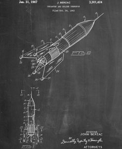 PP1016-Chalkboard Rocket Ship Concept 1963 Patent Poster