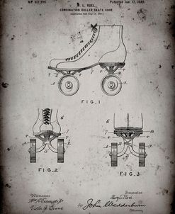 PP1019-Faded Grey Roller Skate 1899 Patent Poster