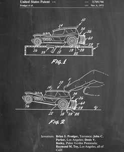 PP1020-Chalkboard Rubber Band Toy Car Patent Poster