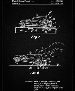 PP1020-Vintage Black Rubber Band Toy Car Patent Poster