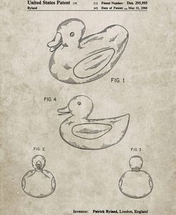 PP1021-Sandstone Rubber Ducky Patent Poster