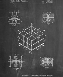 PP1022-Chalkboard Rubik’s Cube Patent Poster