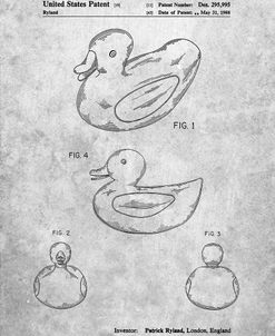PP1021-Slate Rubber Ducky Patent Poster