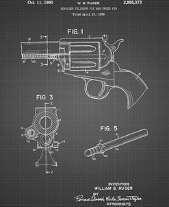 PP1023-Black Grid Ruger Revolver Patent Art
