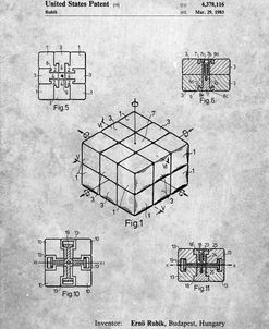 PP1022-Slate Rubik’s Cube Patent Poster