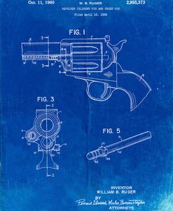 PP1023-Faded Blueprint Ruger Revolver Patent Art