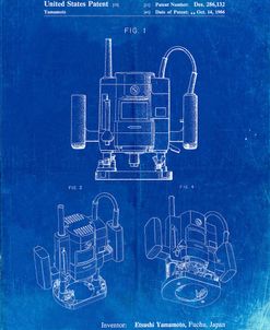 PP1025-Faded Blueprint Ryobi Portable Router Patent Poster